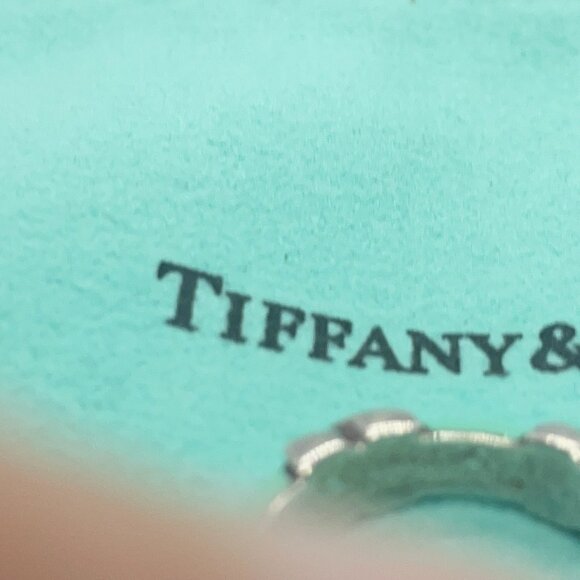 Tiffany & Co. Blue Enamel Signature X Band Ring Size 5 - Picture 4 of 12